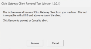 NetScaler - Secure Access Client Cleanup Utility